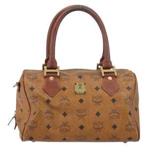 MCM Logogram Visetos Handbag Brown